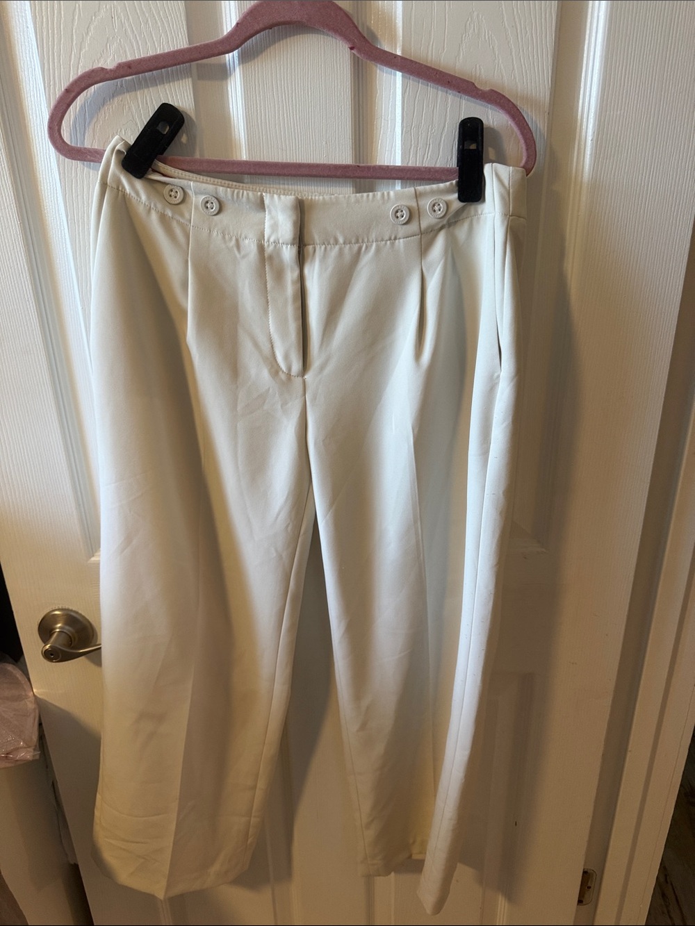TOMMY HILFIGER ~ Cream Wide-Leg Dress Pants
